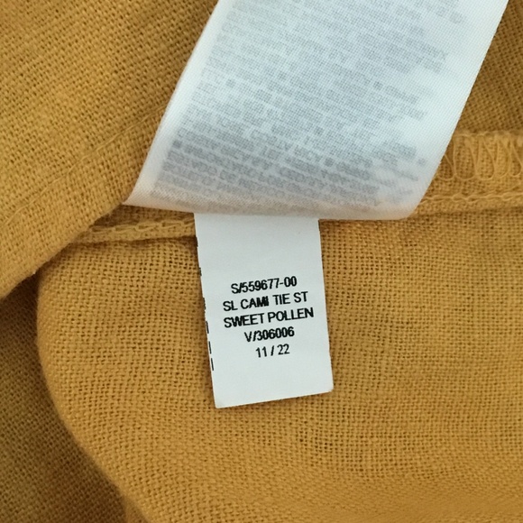 NWT Old Navy Linen Blend Mini Dress, Ruched back, Yellow, XL Tall - Picture 9 of 9